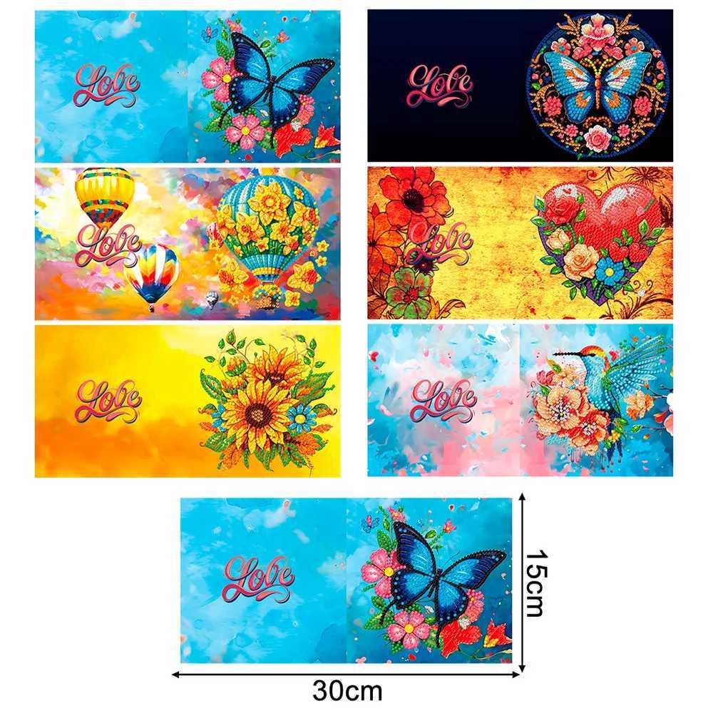 12pcs Rhinestone Art Christmas Cards Christmas Tree Card Colorful Christmas Greeting Cards Happy Holiday Cards Versatile Seasons G251119