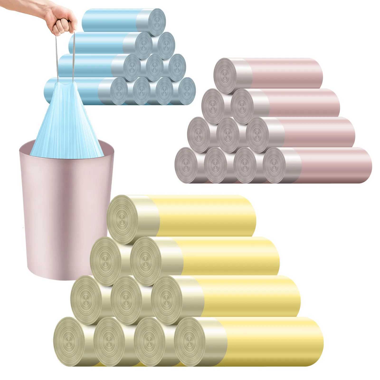 4 Gallon Drawstring Trash Bags 45x50 cm Unscented Garbage Bags Trash Can Liners for Office Bedroom Bathroom Thickened 1Roll C251119