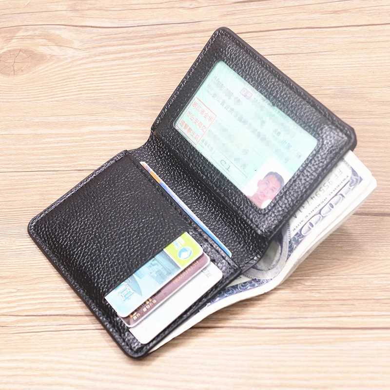 PU Leather Wallet For Men Women Soft Fashion Short Bifold Slim Mini Small Thin Mens Purse With ID Business Credit Card CaseT251119