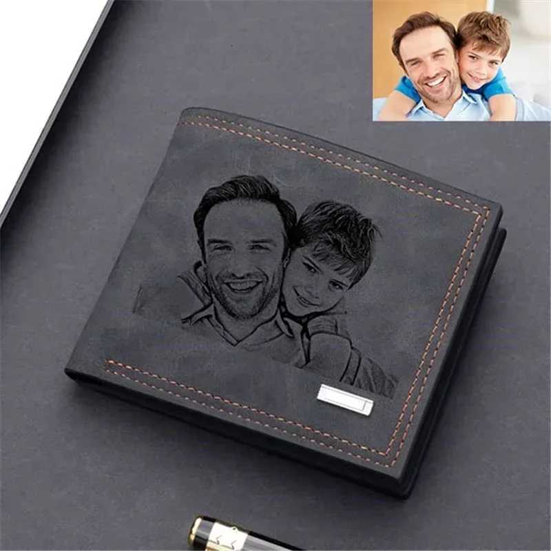 Engraved Photo Personalized Christmas Picture Text Fathers Day Gift Wallet Men Custom Christmas Anniversary Gift for HimT251119