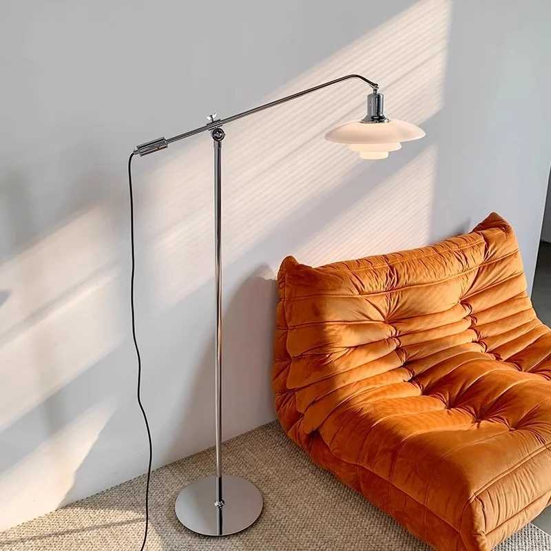Modern Art Living Room Retro Floor Lamp Study Bedroom Bedside Light Decoration Standing Lamp Adjustable Glass Lamp LED Lighting M251119