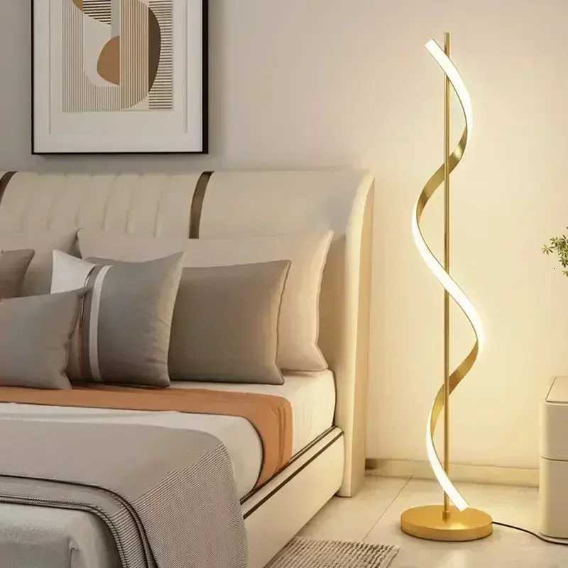 Modern Nordic Rotate Design Aluminum Material Floor Lamps Dimmable For Living Dining Room Bedroom Sofa Simple Stair Home M251119