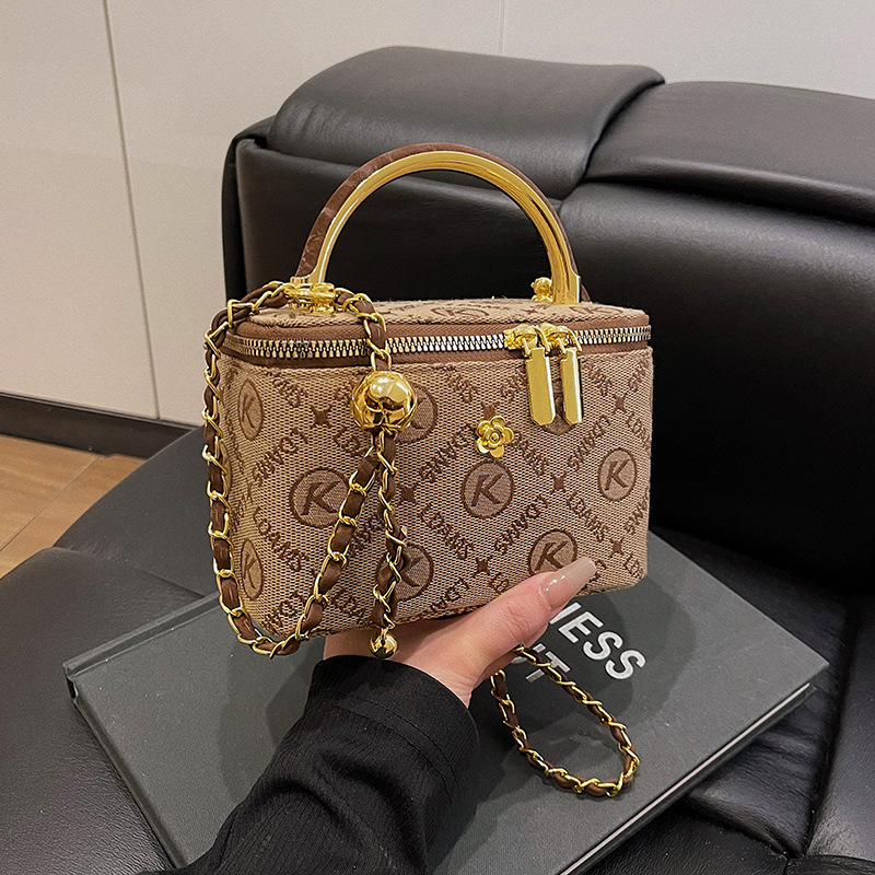 Designer Bag 2025 New Women's Chain Strap Bag, Retro Style Shoulder Crossbody Box Bag, Versatile Top Handle Purse Free Shipping