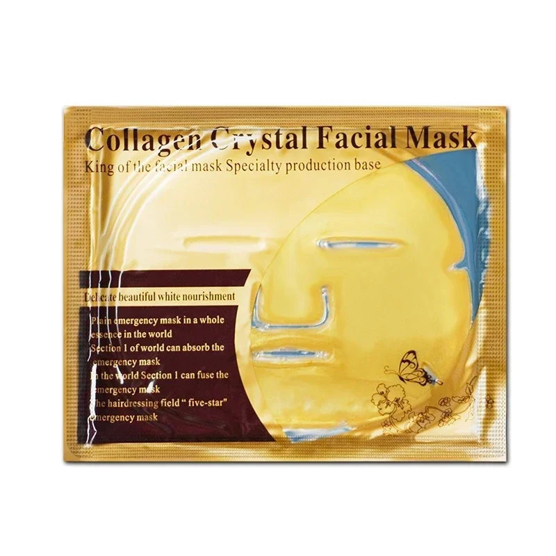10pcs Crystal Collagen Gold Face Masks Beauty Skin Care Big Mask aging Hydrating Facial Mask for Face Care 250418