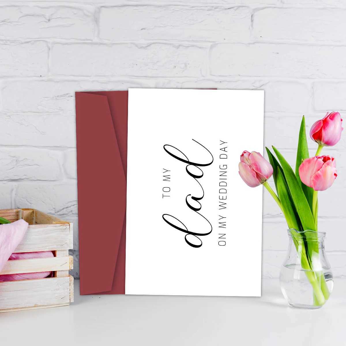 To My Dad On My Wedding Day Card With EnvelopeWedding Day Greeting Card for FatherThank You Cards for Dad from Bride or Groom G251119