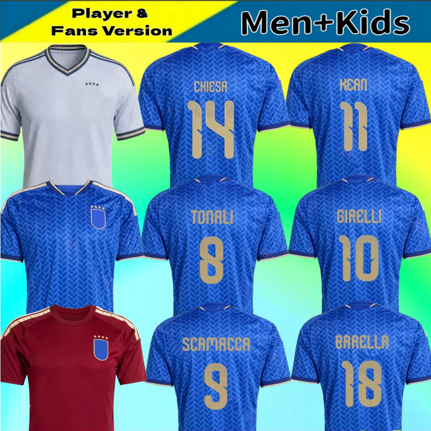 25/26/27 Maglia Italy National Team Soccer Jerseys RETEGUI BARELLA FRATTESI PELLEGRINI GIRELLI 2025 2026 Italia Fans Player Men Women Football Shirts Kids Kits