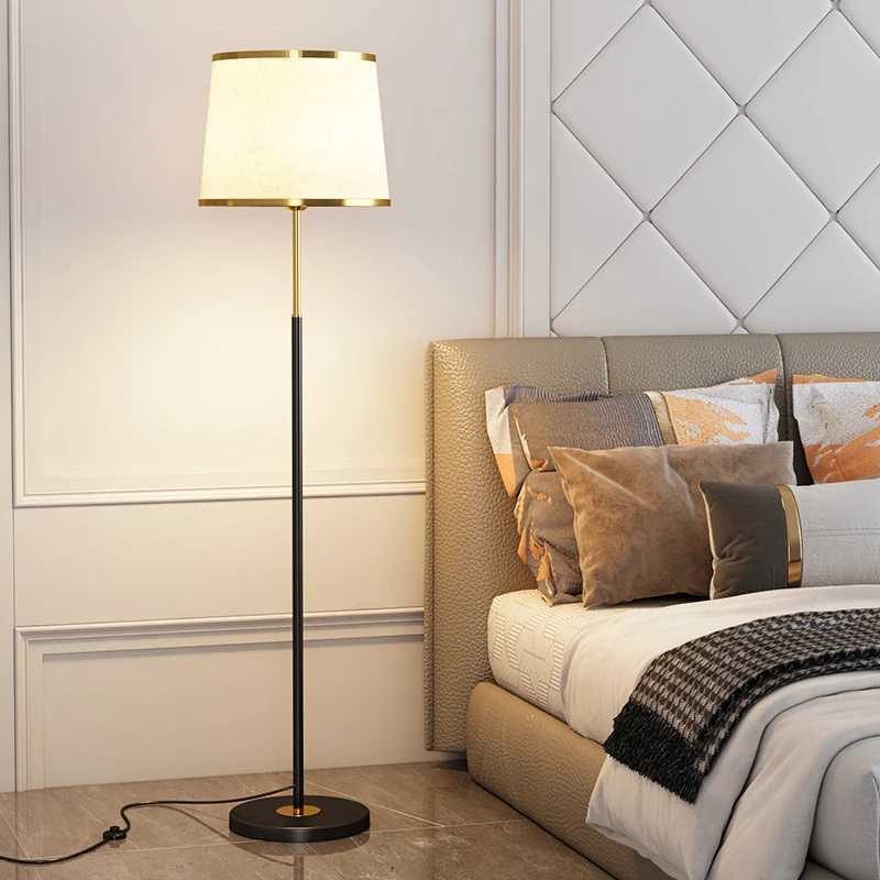 American Living Room Floor Lamp Light Luxury Sofa Edge Lamp Simple Bedroom Bedside Lamp Remote Control Vertical LED Desk Light M251119