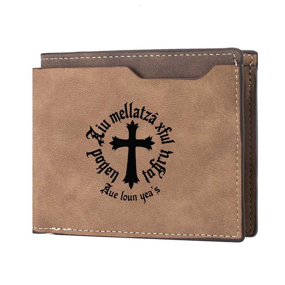 Fashionable Retro Short Wallet for Men Personalized PU Leather Design Compact Money HolderT251119