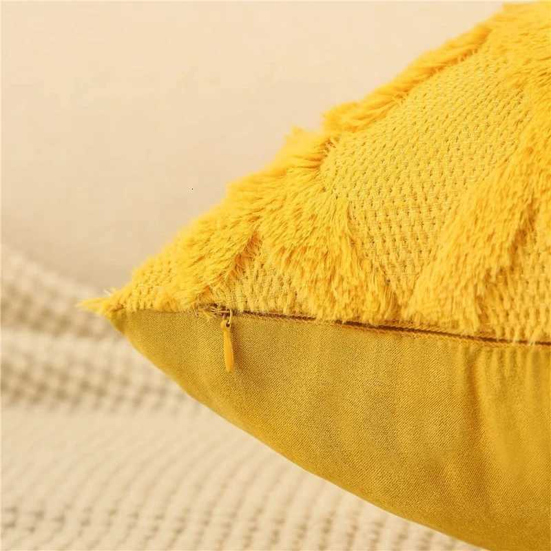 1/2Pcs 30x50cm 45x45cm Black Covers Plush Fluffy Cushion Covers for Farmhouse Rustic Gift Covers Christmas DecorM251119