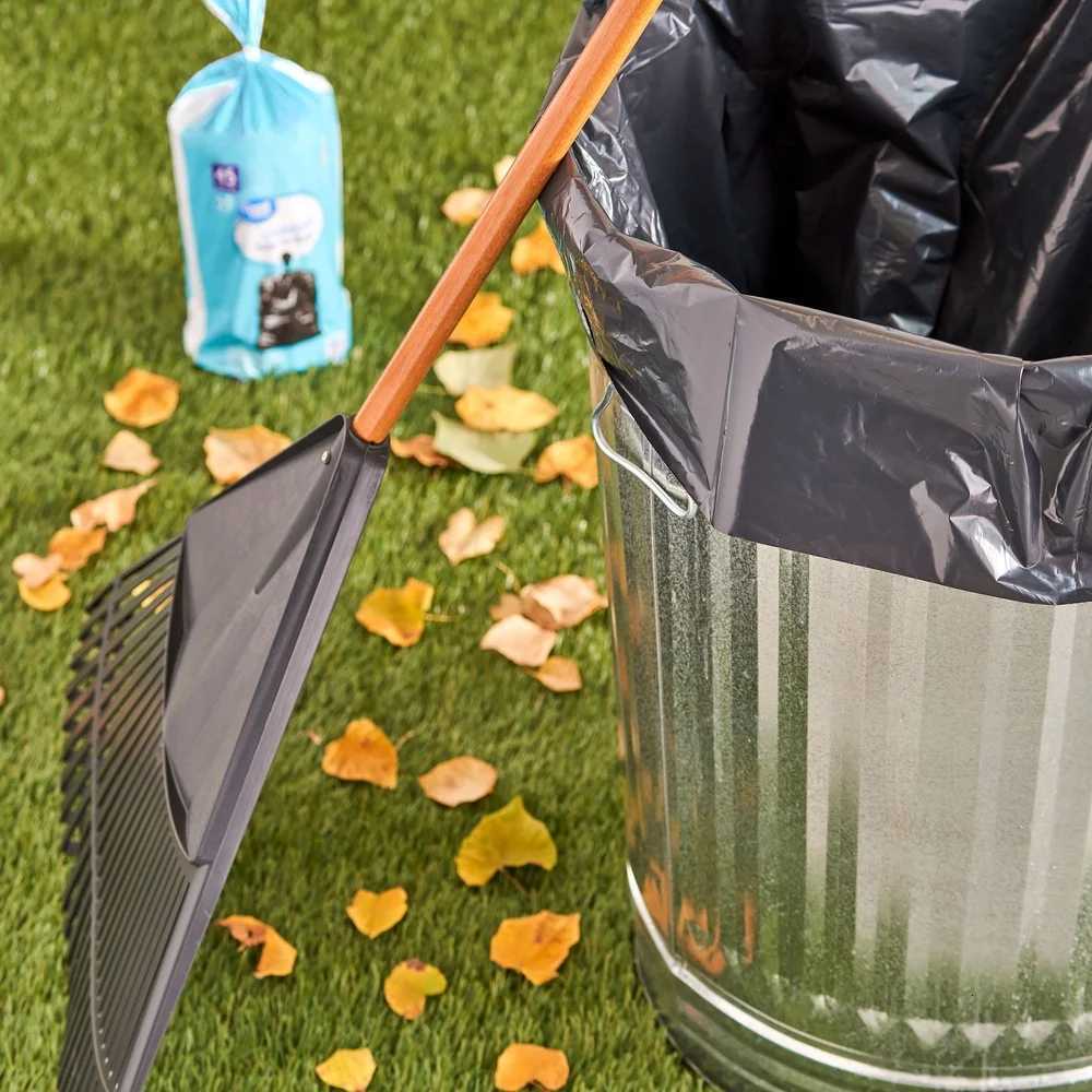 Extra Large 55 Gallon Outdoor Twist Tie Trash Bags Heavy Duty Unscented 20 Count Perfect Yard Clean Up and Household Use C251119