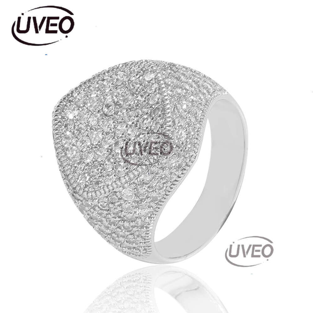 Luxury designer Hip-hop Rings Three rows of ice out VVS Moissanite rings, Hip-hop men's and women's rings with free shipping