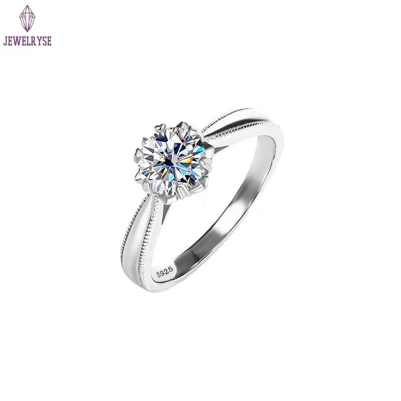 luxury rings designer for women 925 sterling silver inlaid VVS1 pass diamond tester moissanite ring for womens engagement wedding ring luxe jewelry wo