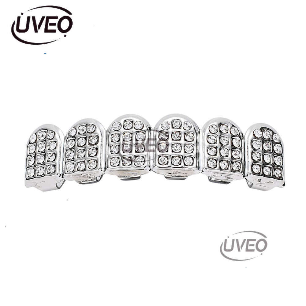 Luxury Hip hop Halloween sparkles sterling silver ice out VVS Moissanite gold-plated braces for men and women Free delivery