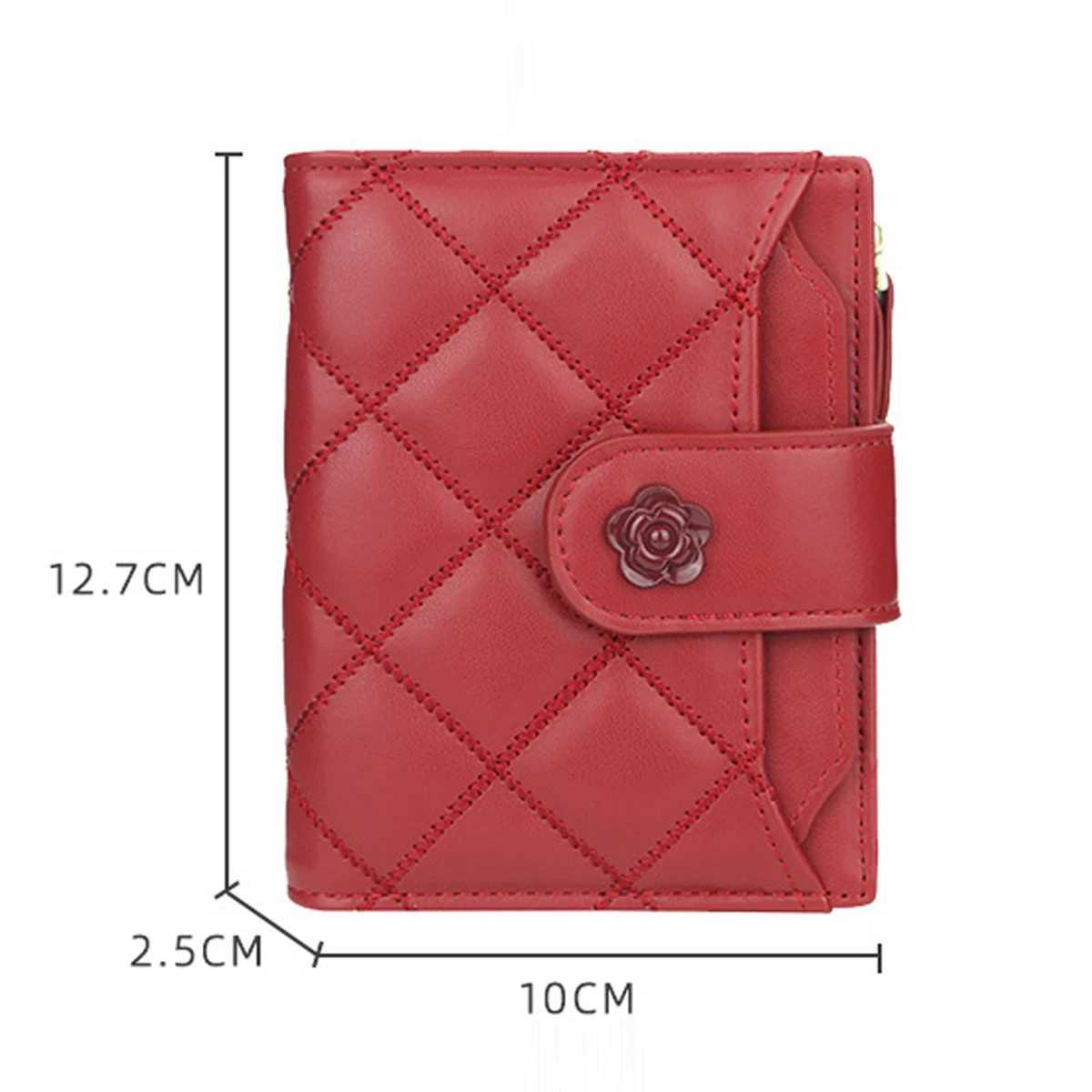 PU Fashion Womens Bear Short Wallet Buckle Cartoon Printed Wallet Multi Card Position Coin Purse Zipper Card HoldeT251119