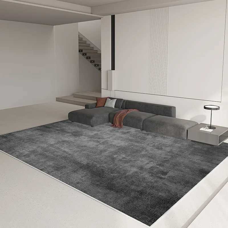 VIAKMA Solid Color Carpet Luxury High-End Living Room Sofa Coffee Table Rug Simple Bedroom Floor Mat Home Decoration L1119 H260226