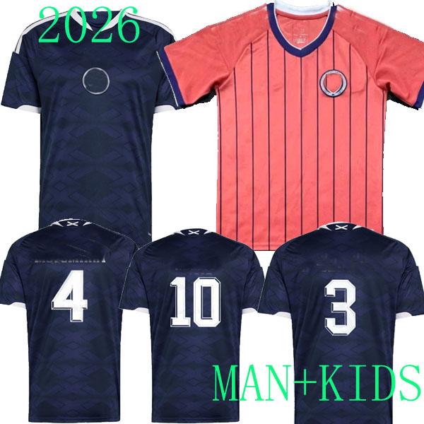 25 26 Scotland soccer jerseys 2025 2026 McTominay Billy Gilmour Lewis Ferguson McGinn Tierney Robertson football shirts home away third goalkeeper adult kids kit