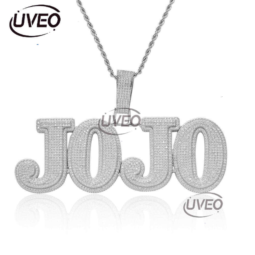 Luxury Hip hop 26 large alphanumeric combination Ice out VVS Moissanite DIY pendant private custom necklace for exaggerated men and women Free deliver