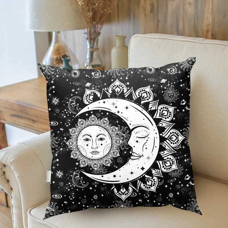 Mandala Throw s White Black Sun And Moon Cushion Cover Throw Cases Sofa Cushion Cover Tarot case Home DecorM251119