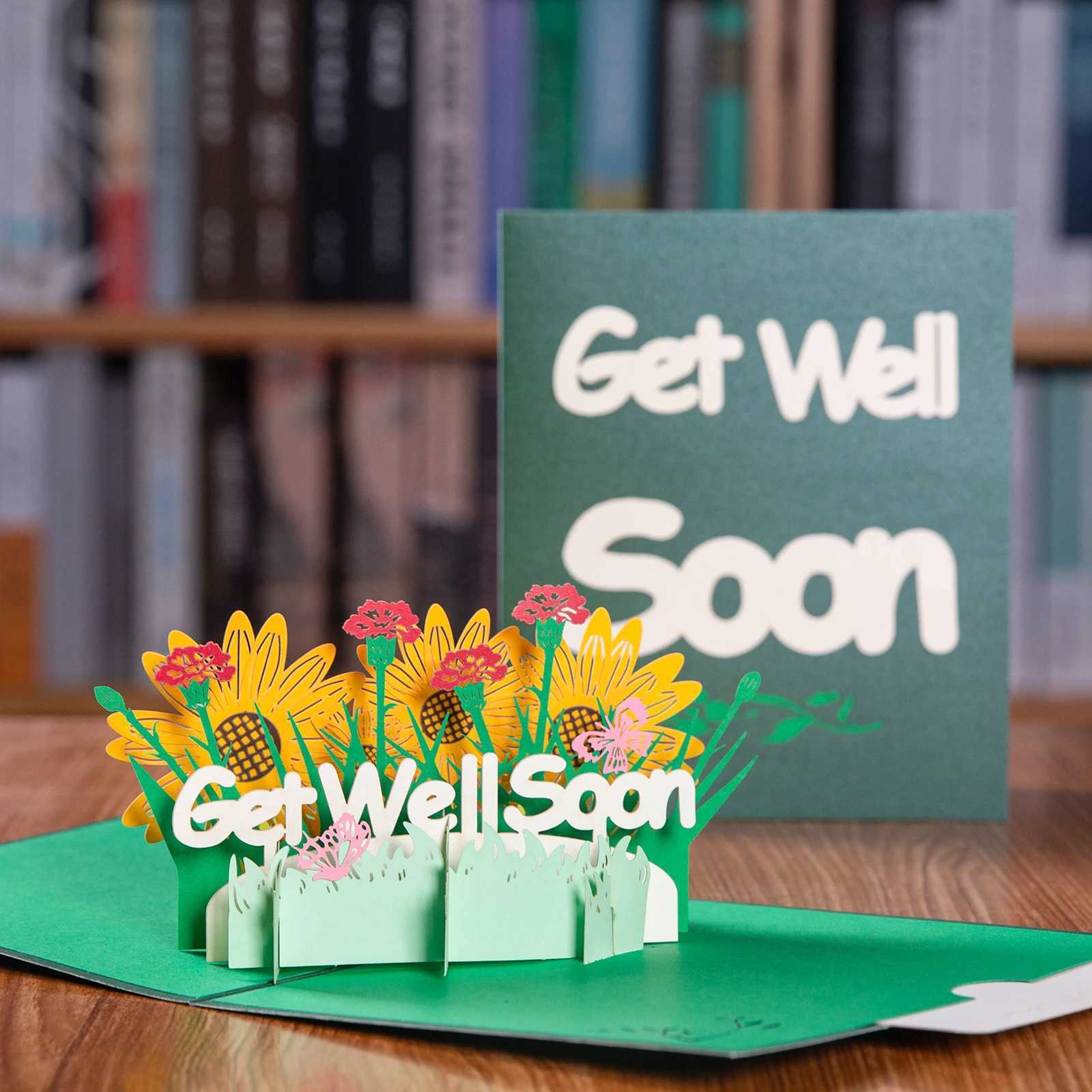 3D Get Well Soon Pop-up Card Sympathy Greeting Card G251119