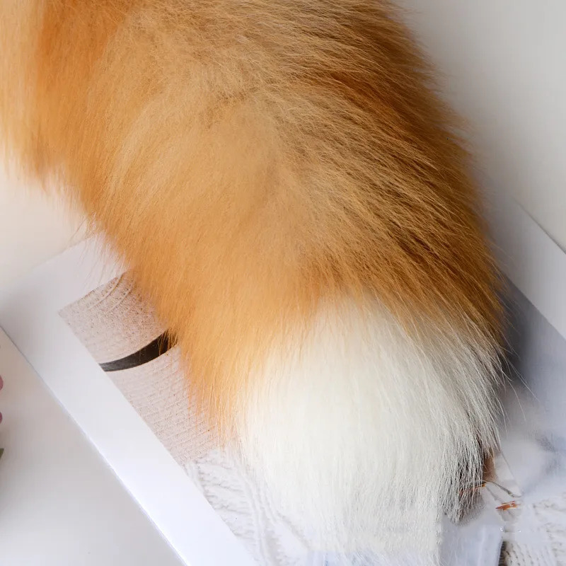 Exotic Flirting Accessories of Cute Gold Soft Furry Fox Cosplay Tail with Detachable Smooth Touch Metal Anal Plug Bead Sex Toys251118