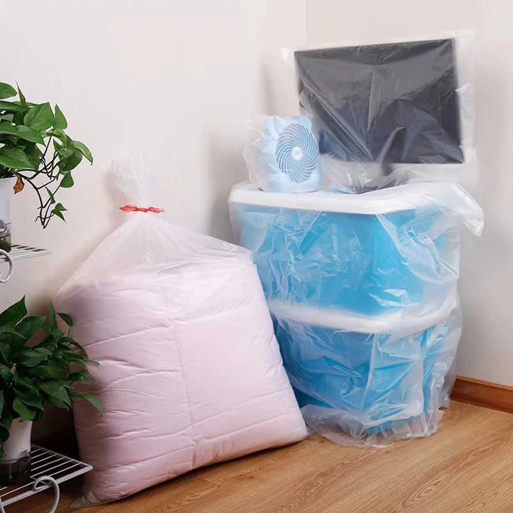 65Gallon 50Pcs 47x55in Black/Clear Big Leaf Bags Tall Kitchen Large Black Heavy Duty Trash Bag Larger And Thicker Garbage Bags C251119