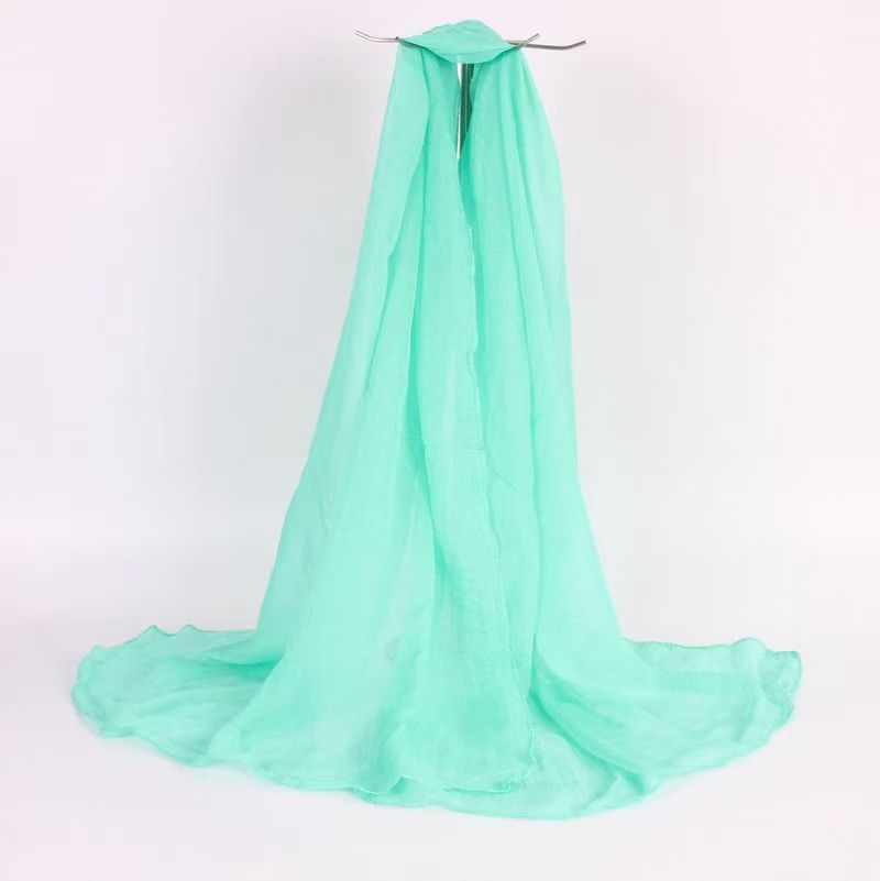 K443 Spring and summer new solid color silk scarf imitation silk shawl scarf women's super large super long beach towel manufacturers wholesale