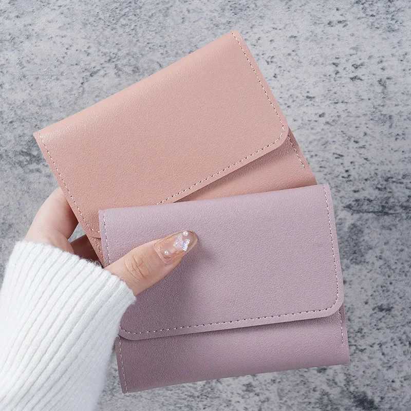 Korean Simple PU Leather Wallets Women Short Multifunctional Card Holders Key Wallet for Women Coin Purses Key Wallets BagsT251119