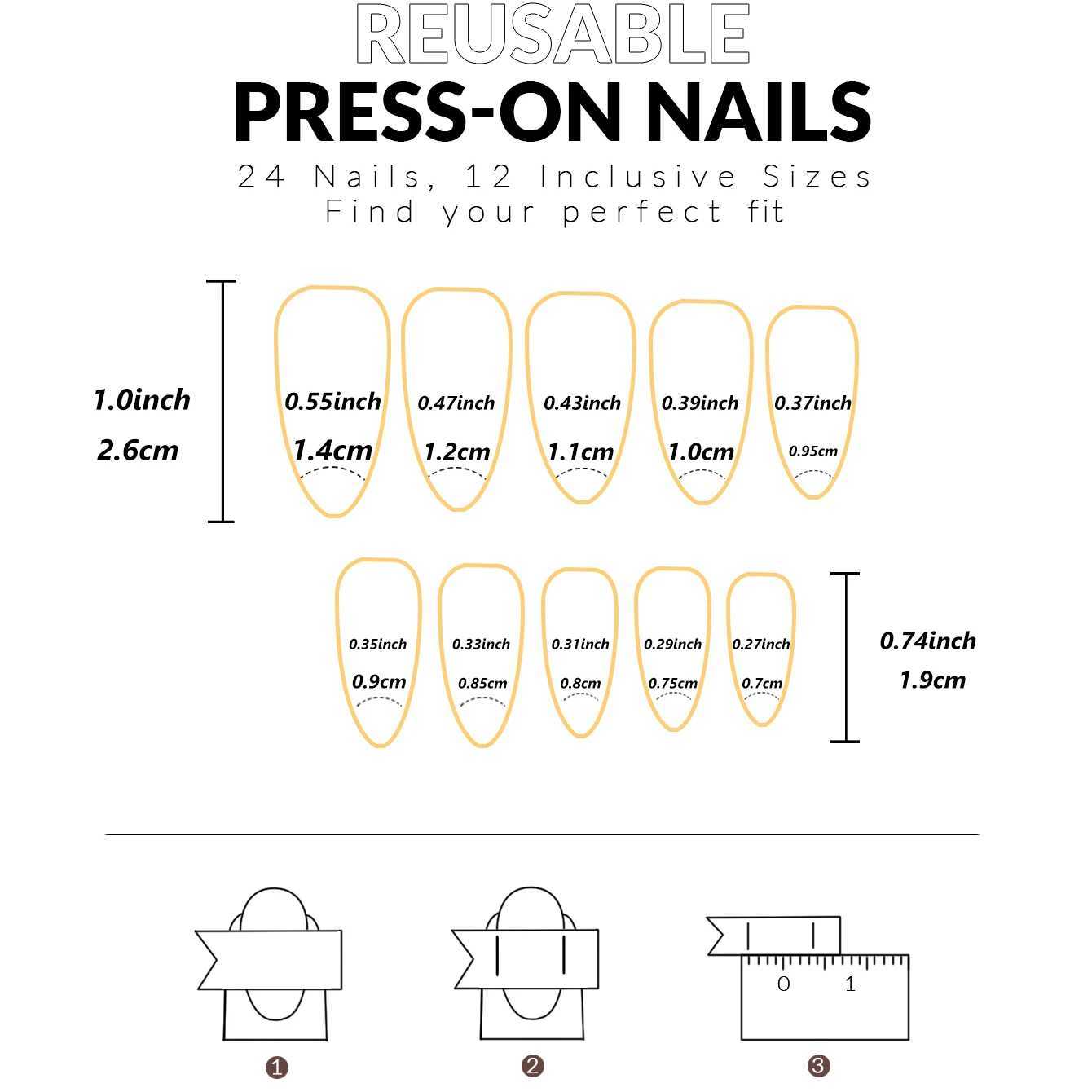 24PCS Medium Almond Fake Nails With Silver Vortex Design White French Pointed Fake Nails Reusable Acrylic NailsT251118T251119