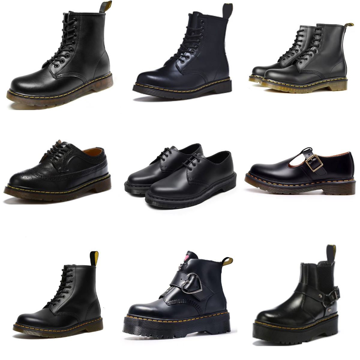 Designer Drbootiess High Martin Boots 1460 Bootsreal Black Leather Vintage Winter Snow Marteen Men Women Shoes Ankle Bootie Smooth Oxford Bottom Warm Brands Shoe