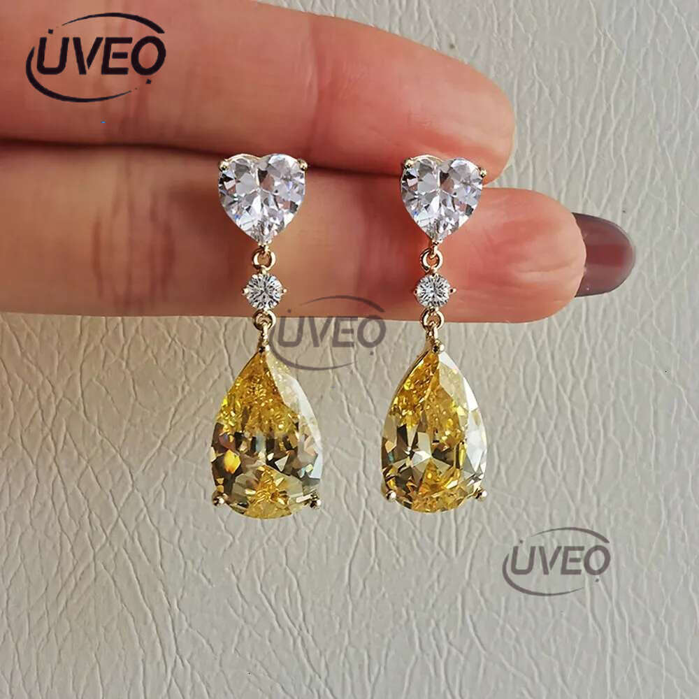 Egg Cubic Zircon Sutd Earrings Charm Sier Gold Designer Crystal Dia Love Heart Water Drop Earring Dangle for Woman Fashion Jewelry