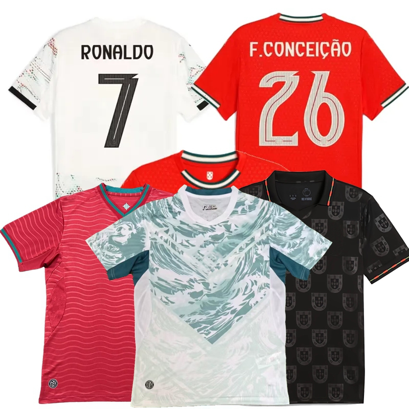 Portugal RONALDO soccer jerseys 2025 2026 2027 NETO BERNARDO VITINHA R.LEAO JOAO FELIX B.FERNANDES TRINCAO EUSEBIO N.MENDES 25 26 27 national football MEN KIDS shirts