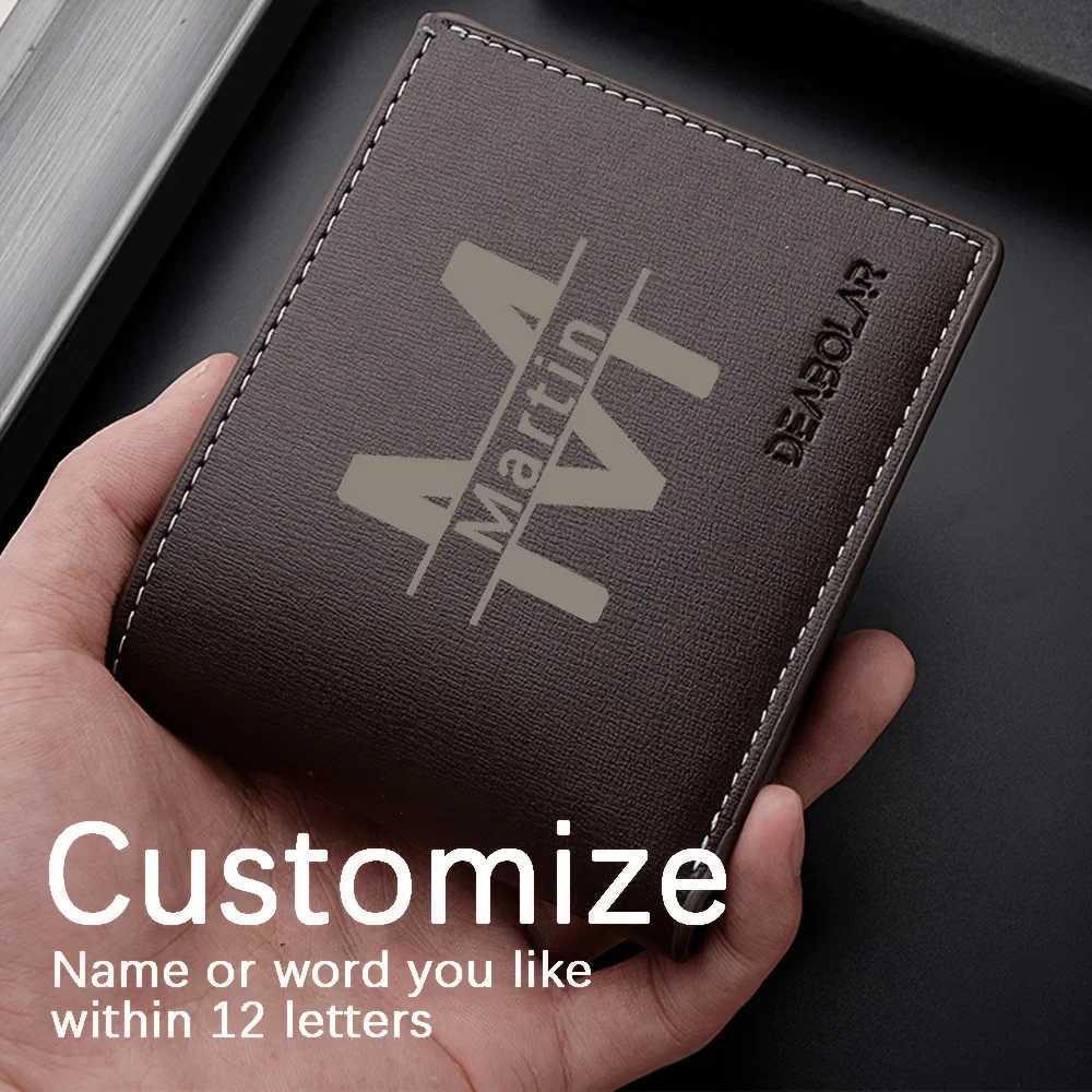 Vintage Custom Name Wallet for Men Casual Bifold Short Wallet Male Personalized Gift for Him Birthday Fathers Day AnniversaryT251119