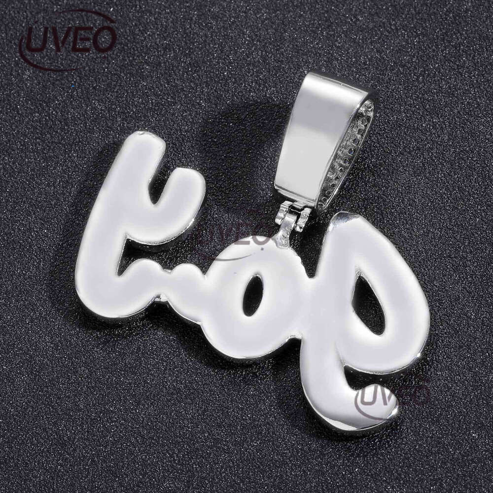 Luxury designer hip hop patchwork pendant Ice out VVS Moissanite ladder square Letter Men Women Hip hop necklace pendant