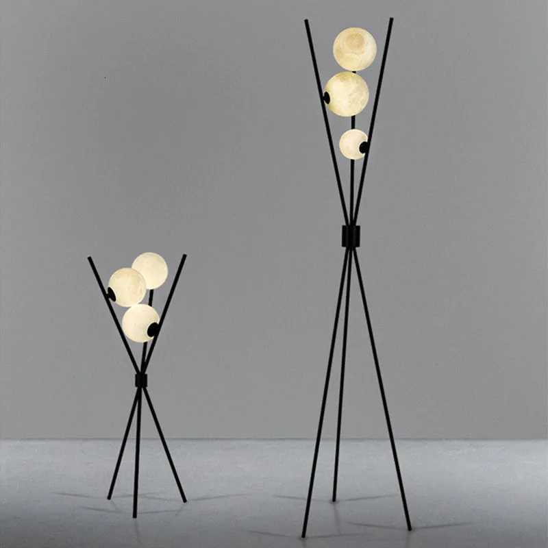Nordic LED Floor Lamp 3D Moon Table Standing Light for Living Room Bedroom Bedside Light Tripod Lamp Loft Study Decor Desk Light M251119