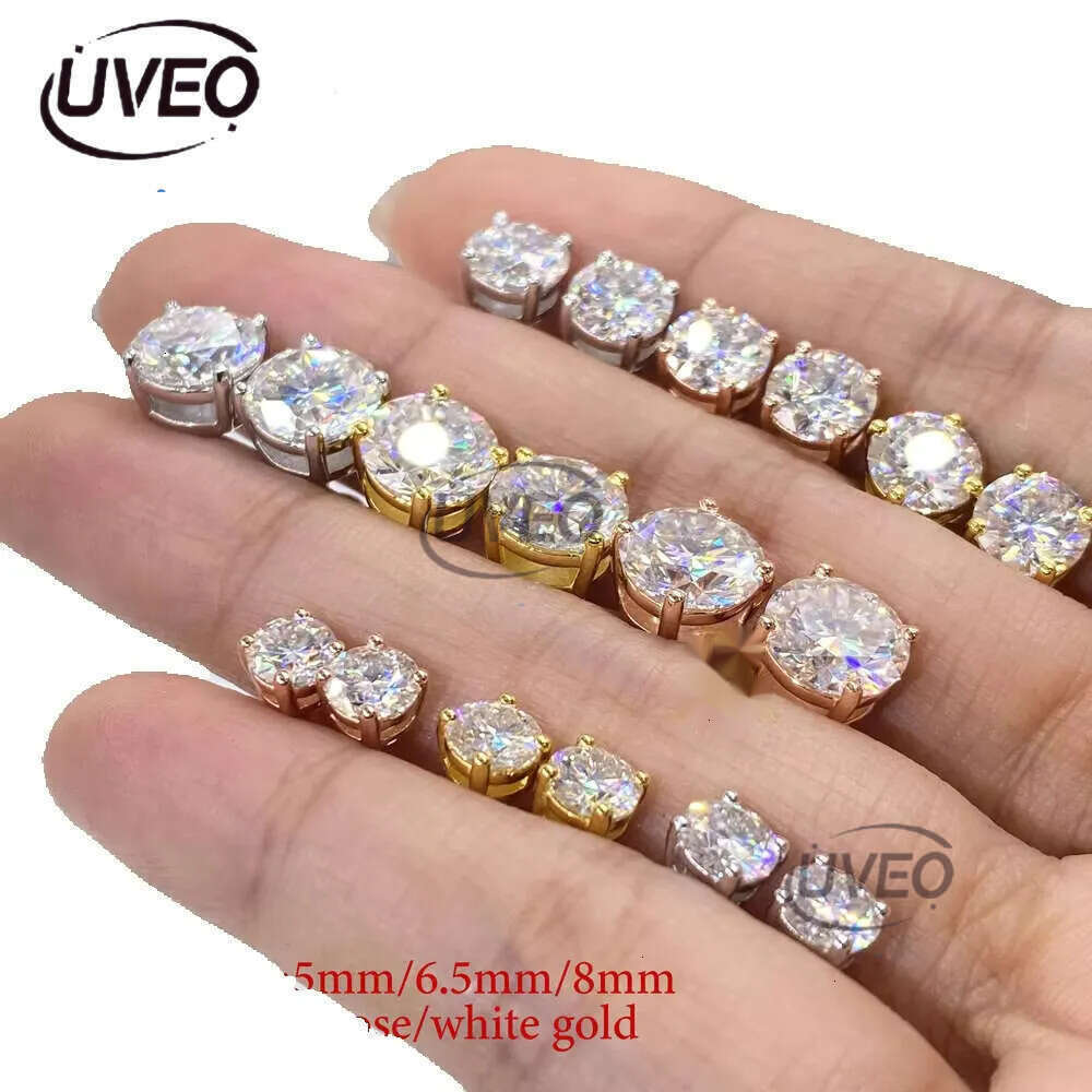 Screwback earring 3mm-10mm piercing jewelry 4 prongs set CVD HPHT lab grown stud in VVS Elegant Dazzg