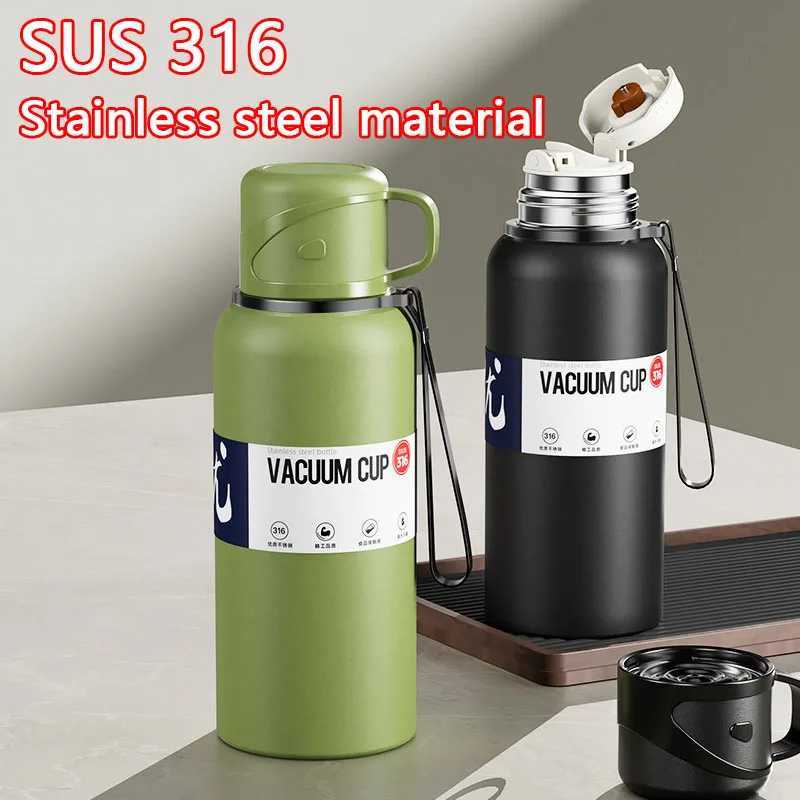 2L Thermal Large Capacity With Straw Stainless Steel Cold and Hot Water Bottle Sport Thermos Cup L251118 W260226