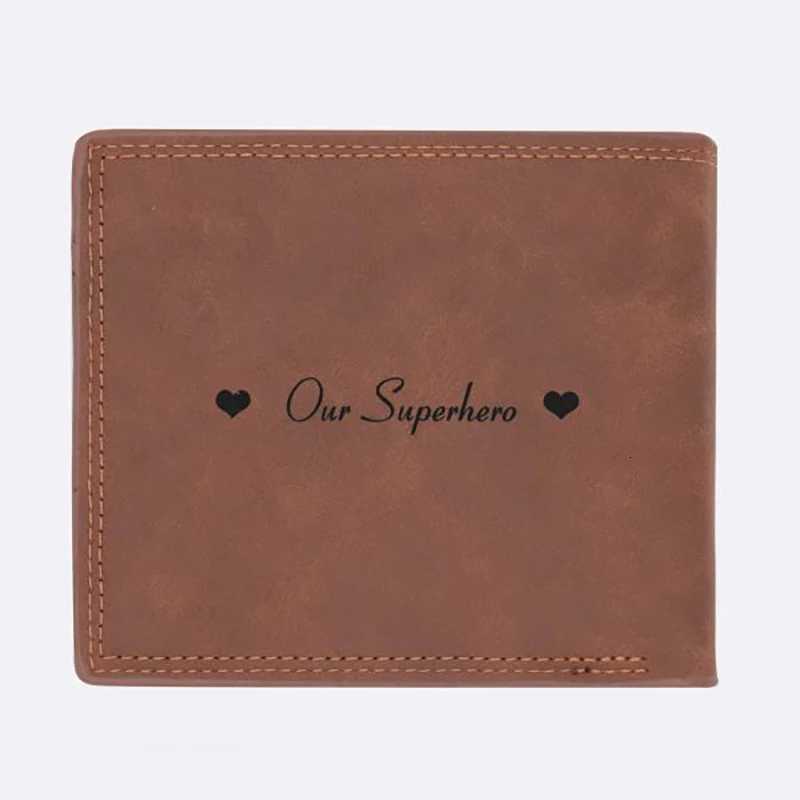 Picture Wallet Fashion Casual Short PU Frosted Multi-Card DIY Wallets Customized Engraving Photo Simple Purse For MenT251119