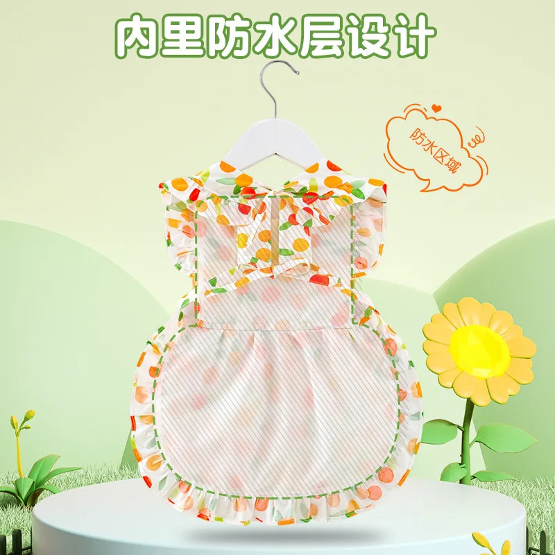 cartoon pattern EVA waterproof pocket lunch feeding bib adjustable baby cute apron childrens 250414z