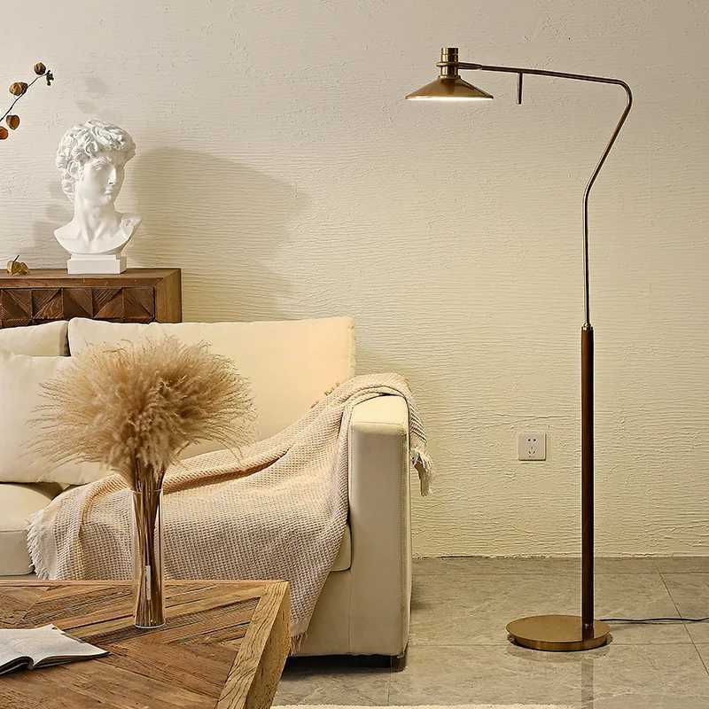 Wooden Rotate Floor Lamp Vertical Rustic Vintage Lighting Light Home Living Room 12W Nightlight Home Decoration Supplies 220V M251119