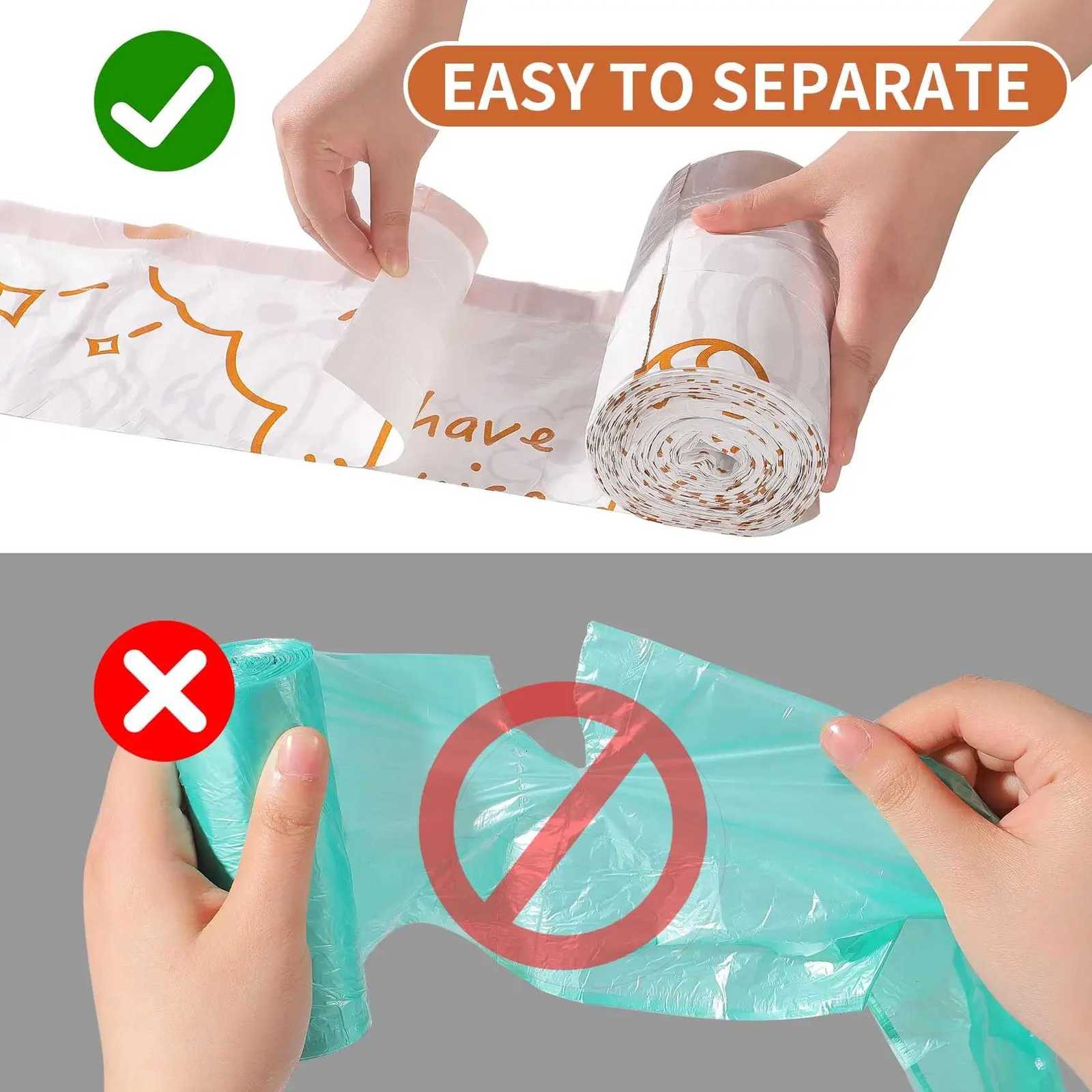 20pcs/1 Bag Gallon Thick Kitchen Garbage Bag with Drawstring Tear Free Storage Daily Household Use Large Handheld Bag for Home C251119