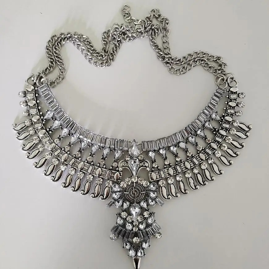 2025 Indian Statement Silver Plated Vintage Necklace Women Fashion Boho Ethnic Large Collar Big Bib Necklace Lady Jewelry 251118