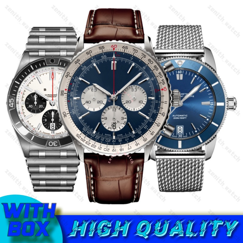 AAA Men Watch Designer Breitlngities Watches Men Navitimerly Watch Chronograph Manwatch Top Time Watch Six Pin Quartz Watch Men Wristwatch Stainless Steel Watch 21