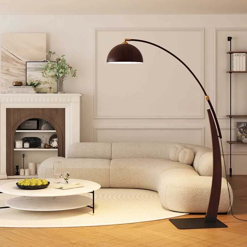 Living Room Floor Lamp Sofa Vintage Bedroom Study High-End Feel Light Luxury Fishing Lamp Home Decoration Standing LED Lighting M251119