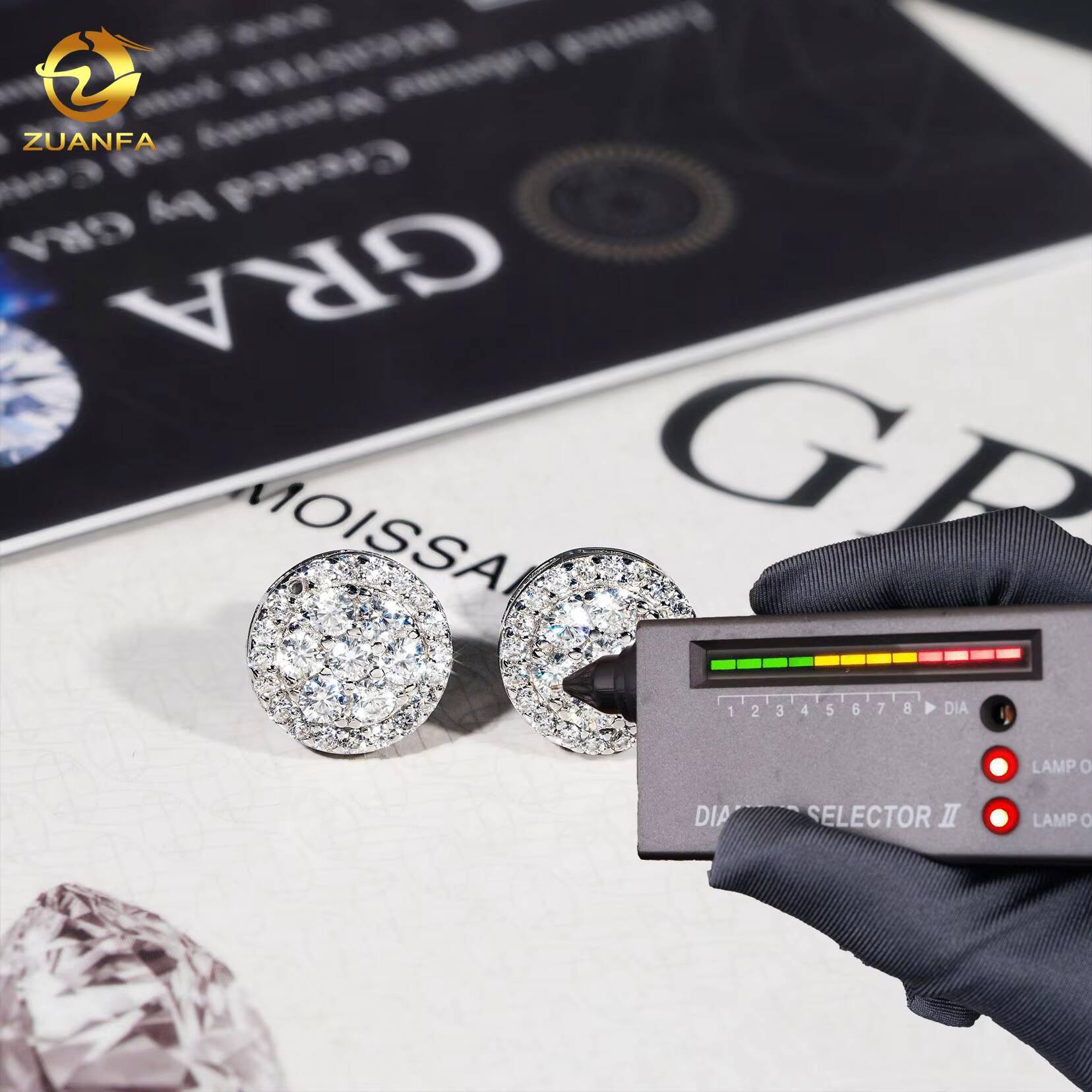 Vvs Wholesale Diamond Earring Men Women Factory Price Solid Gold Plated Round Style Screw Back Moissanite Stud Earrings - view 4