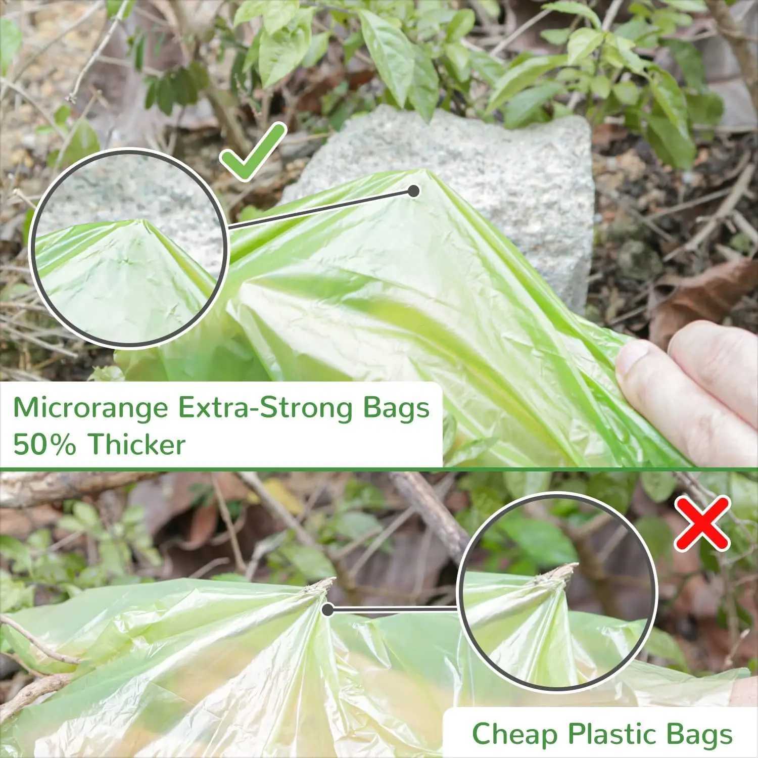 Dog Poop Bag Biodegradable Extra Thick Strong Dog Waste Bags with Dispenser Outdoor Pet Garbage Bag Pet Accessories C251119