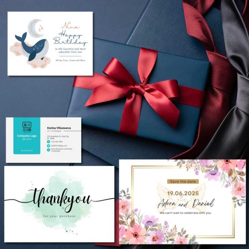 Custom Thank You Cards business card Full color double-sided printing Gift decoration card Personalized Wedding invitation G2511191
