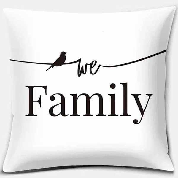 Home Decoration Car Sofa Living Room Cushion Cover Black and White Geometric Printing Square caseM251119