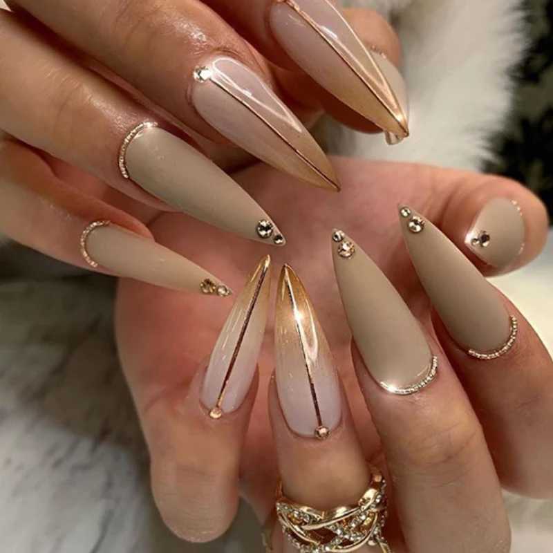 500pcs/lot Long Almond Clear ABS Nails Full Cover Stiletto Pointy False Tips Artificial Acrylic Nail Tips For Nail SalonT251118T251119