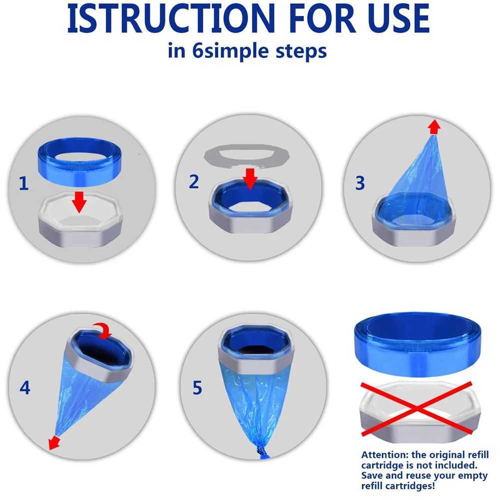 12Pcs Diaper Pails Garbage Replacement Bag Blue Nappy Bin Liners Diaper Pail Refills Unscented Bags for Angelcare Tommee Tippee C251119