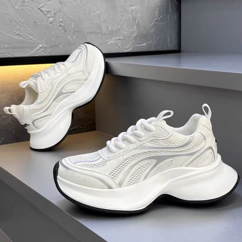 Free Shipping Designer Shoes 2025 New Summer Men's Dad Shoes, Fashion Chunky Lace-Up Mesh Breathable Comfortable Sneakers for Casual Wear